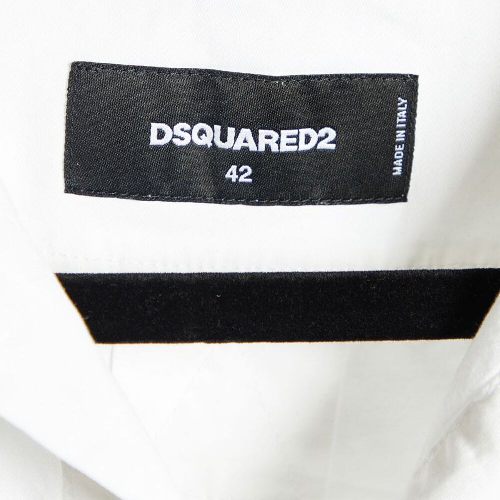 Dsquared2 White Cotton Button Front Shift Dress M - image 4